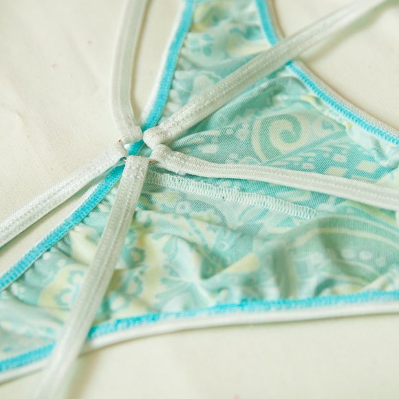 Mens Paisley Print  Gstring with Rings Handmade - Picture 5 of 5